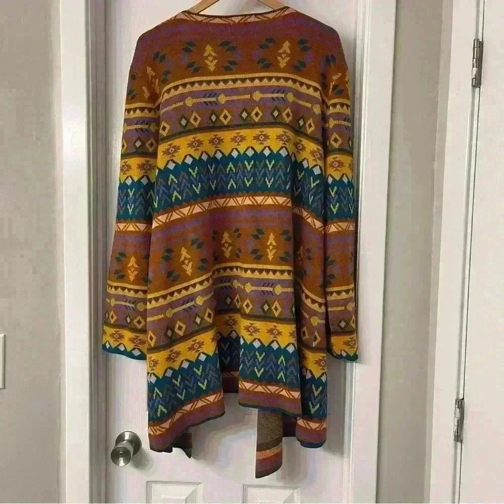 Andree by UNIT - Desert Bohemian Chic -  Open Cardigan - Aztec Knit Western Boho